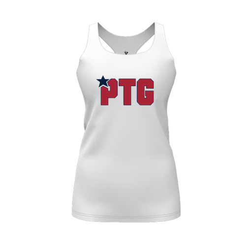 [FT0TRBWH-FYS-LOGO2] Decker Racerback Tank Top (Female Youth S, White, Logo 2)