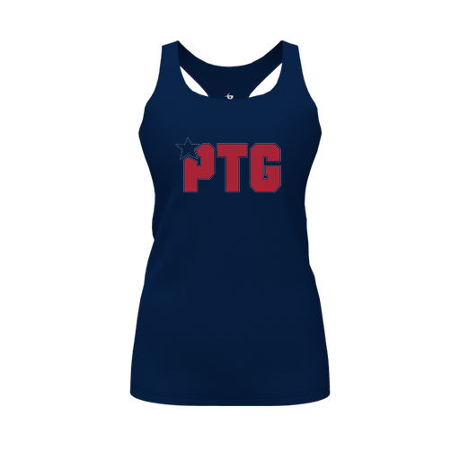 [FT0TRBNV-FYS-LOGO2] Decker Racerback Tank Top (Female Youth S, Navy, Logo 2)