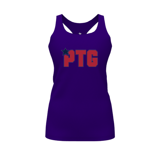 [FT0TRBPP-FYS-LOGO2] Decker Racerback Tank Top (Female Youth S, Purple, Logo 2)