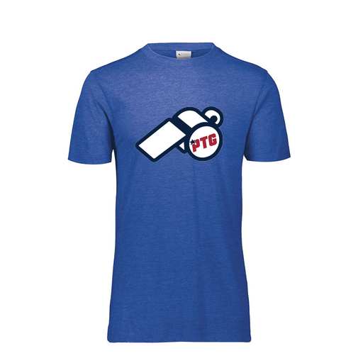 [FTSCUBRY-YS-LOGO3] Decker Youth Tri-Blend T-Shirt - Short Sleeve (Youth S, Royal, Logo 3)