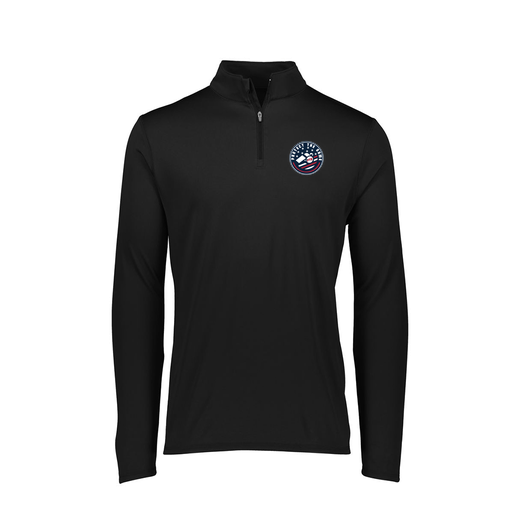 [FTLQFLBK-FAXS-LOGO1] Decker Women's Flex-Lite 1/4 Zip Shirt (Female Adult XS, Black, Logo 1)