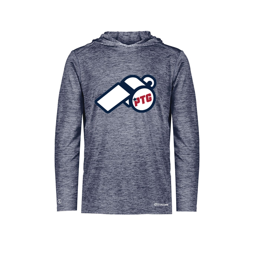 [FOLHCGNV-YS-LOGO3] Decker Youth Charge Hoodie (Youth S, Navy, Logo 3)