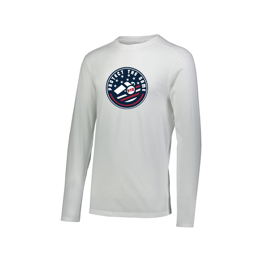 [FTLCUBWH-AXS-LOGO1] Decker Men's Tri-Blend T-Shirt - Long Sleeve (Adult XS, White, Logo 1)