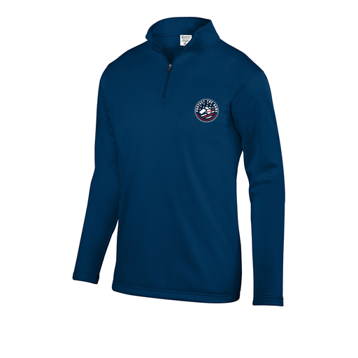 [FOLQFFNV-AS-LOGO1] Decker Men's FlexFleece 1/4 Zip (Adult S, Navy, Logo 1)