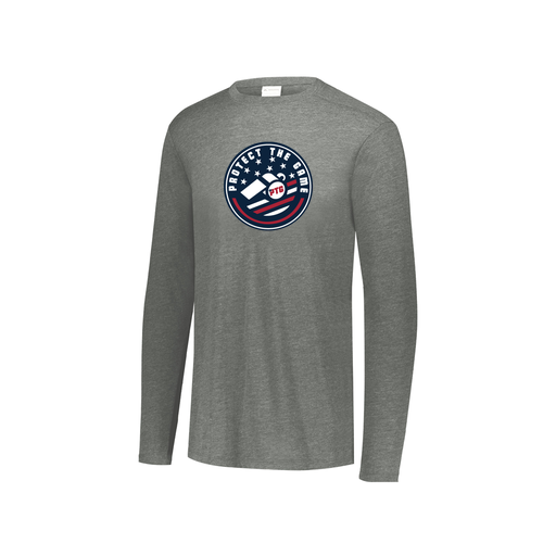 [FTLCUBGY-YS-LOGO1] Decker Youth Tri-Blend T-Shirt - Long Sleeve (Youth S, Gray, Logo 1)