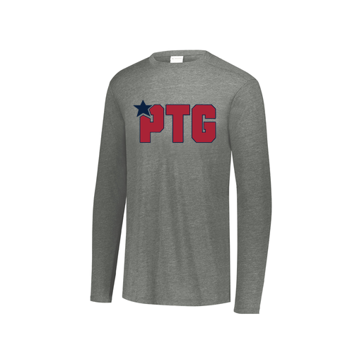 [FTLCUBGY-YS-LOGO2] Decker Youth Tri-Blend T-Shirt - Long Sleeve (Youth S, Gray, Logo 2)