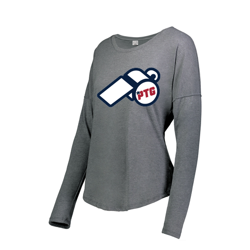 [FTLCUBGY-FAXS-LOGO3] Decker Women's Tri-Blend T-Shirt - Long Sleeve (Female Adult XS, Gray, Logo 3)